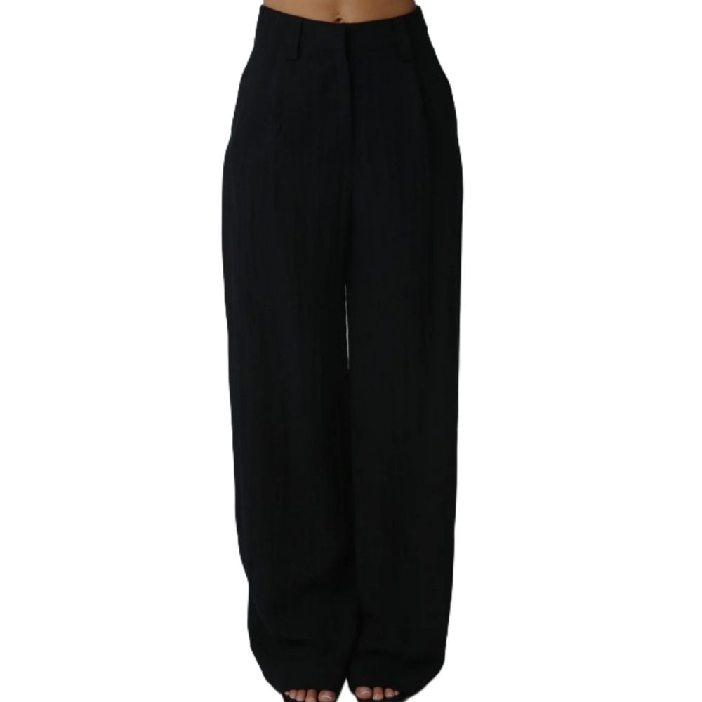 OLIVACEOUS Black Trouser Pants
